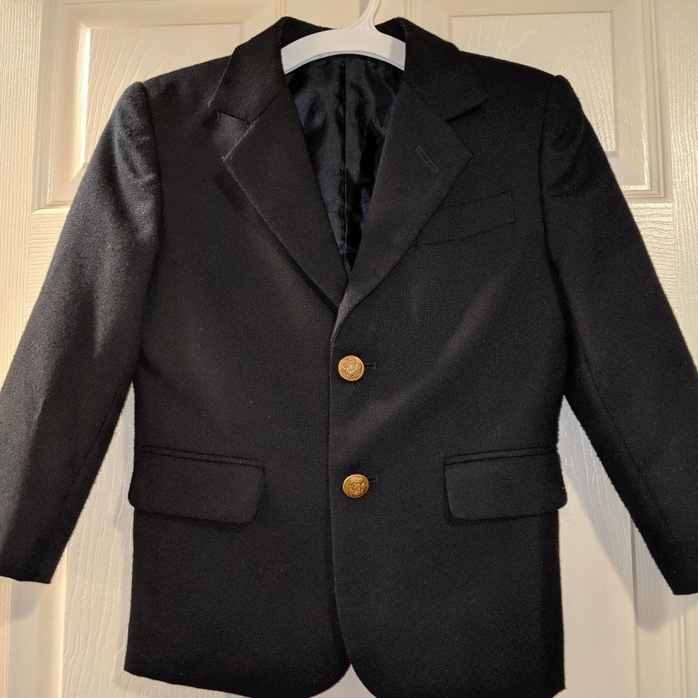 Boys Navy blazer with gold buttons